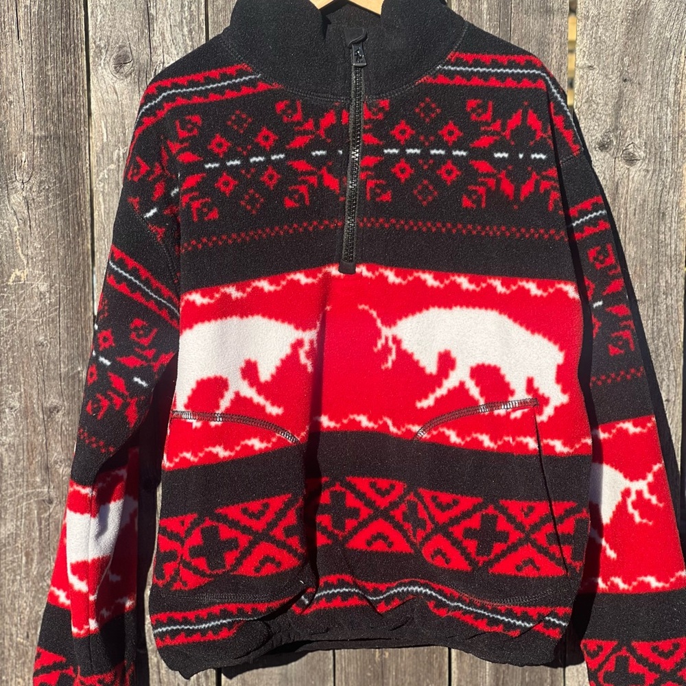 Polo Ralph Lauren Girls Fair Isle Fleece 1/4 Zip Sweater - Picture 4 of 10